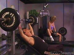 Lecherous Blonde Doll With Big Tits Reaches Orgasm While Getting Nailed In The Gym
